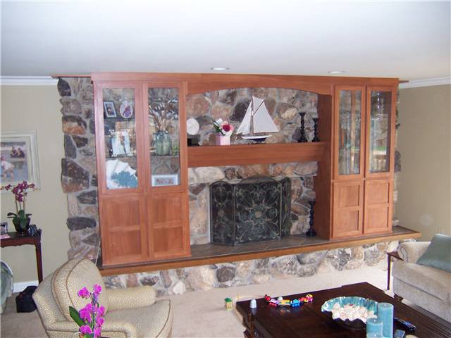 China cabinet/Mantel - stained poplar